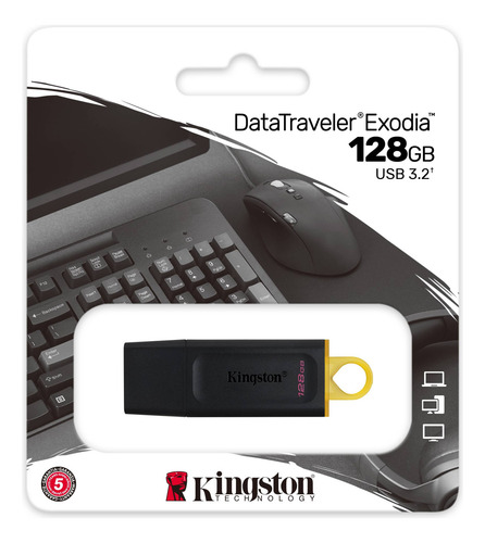Pendrive 128gb Usb 3.2 Datatraveler Exodia Kingston