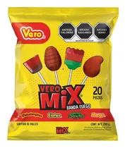 Comprar Vero Mix Paletas Banda Dulce Fuego Chile Surtido 20pz 290g