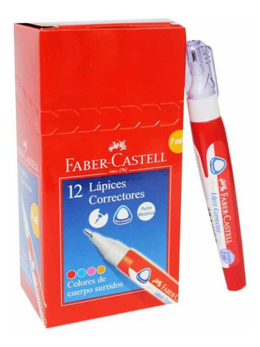 Corrector Faber Castell Lapiz 8 Ml Caja X 12 U 8774