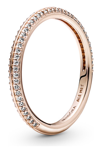 Anillo De Pavé Recubrimiento En Oro Rosa De 14k Pandora Me