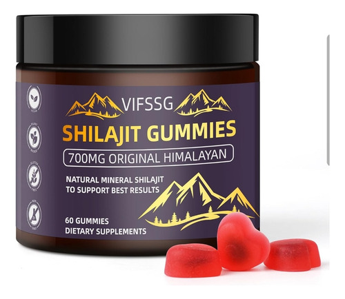 Shilajit Gomitas, 700 Mg Original Himalaya. 60 Gamitas
