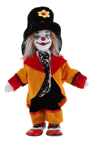 Vintage Puppet Clown Handcraft Toys Doll Kids Children