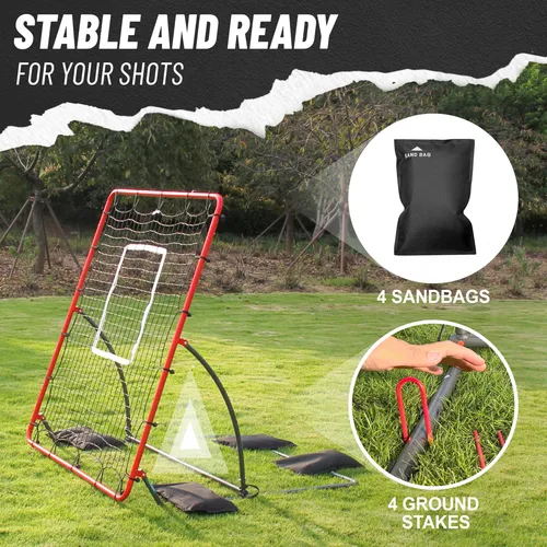 Red Rebounder Telury Heavy Duty Para Béisbol, 1,2 X 1,4 M, C