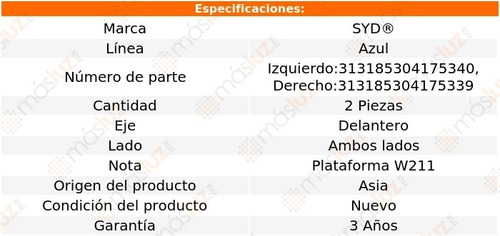 Kit Terminales Del Mercedes-benz E320 03/08 Syd Azul Línea