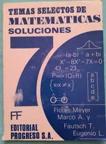 Comprar Temas Selectos De Matemáticas Soluciones 7