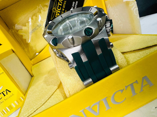 Reloj Invicta Venom Plateado/verde Fullset Para Hombre