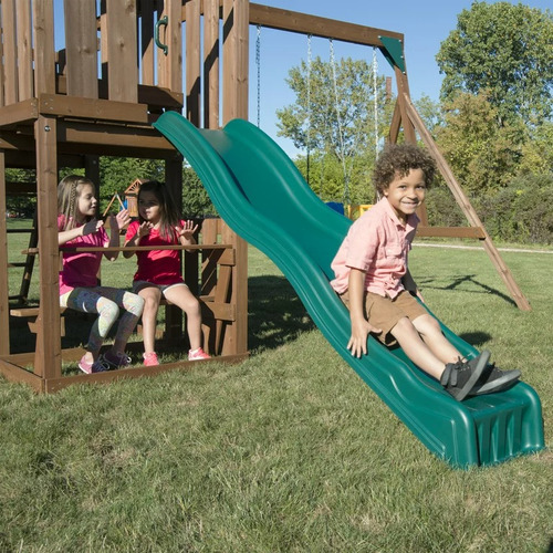 Juego Casa Club Para Niños Resbaladilla Tobogan Columpio Msi