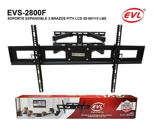 Soporte Expandible 2 Brazos /tv Lcd Curve 55 A 80 Pulgadas