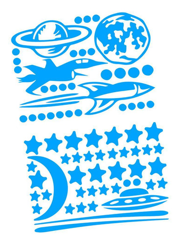 2pcs / Set Niños Y Bebés De Pared De Papel Tapiz Azul