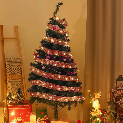 3 Luces De Cinta Navideñas, Luces Para 2m 20 Rojo Claro