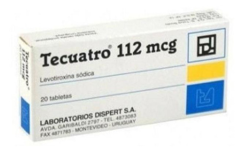 Tecuatro 112mcg X 20 Comprimidos - T4 Levotiroxina