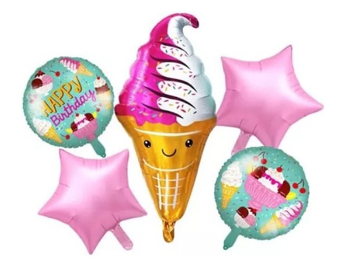 Pack Set De Globos Helado 120 Piezas