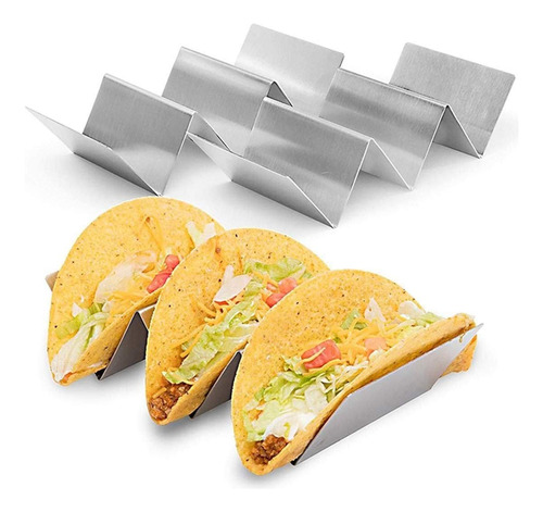 Juego De 2 Soportes Para Tacos De Acero Inoxidable, Soporte