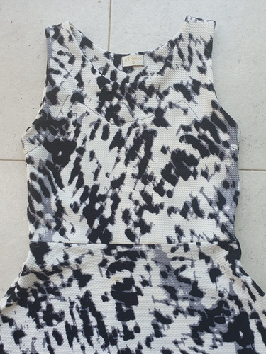 Vestido Mi Reino Talle 12 Negro Y Blanco (Usado)