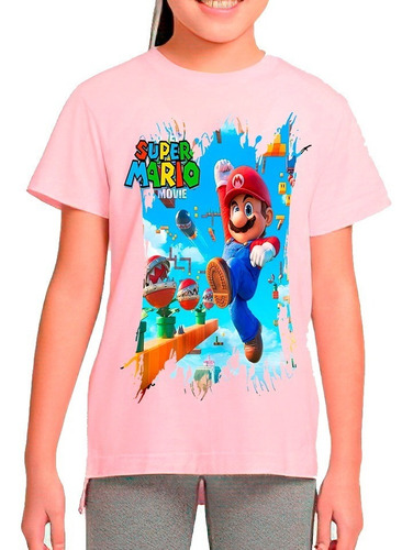 Polera Super Mario Familiar 100%algodón Pelicula Gamer C-646