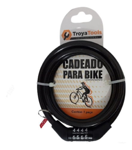 Cadeado De Bicicleta C/ Segredo Trava Aço Bike Moto Corrente