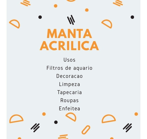 Manta Acrílica, Perlon - Rolo 6mts Linear Aquários Lagos 60g