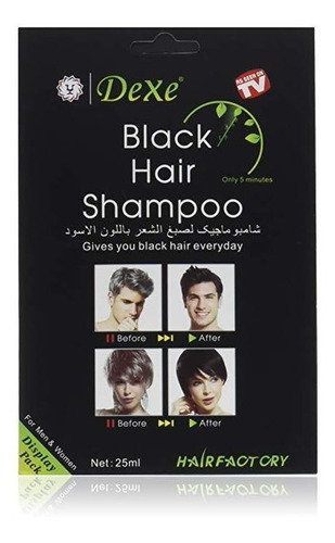 Instantánea Tinte De Pelo - Negro Champú Cabello - (3) Color