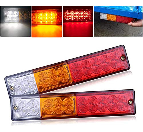 Nbwdy 2pcs Trailer Tailer Lights Bar, Impermeable 20 Led Dc