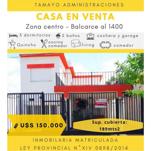 Oportunidad - Casa Centrica En Venta  - San Luis