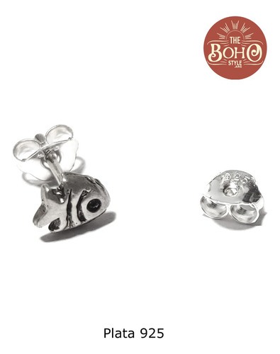 Aro Miniatura Solitario Plata 925 Pez Escalar Por Unidad