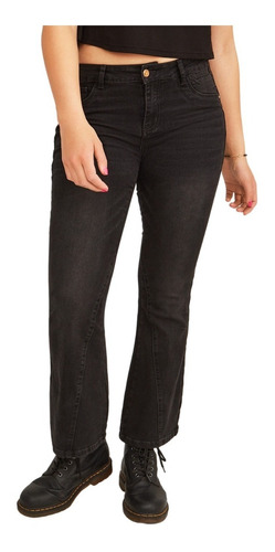 Pantalón Acuarela Mujer Jeans Bootcut 5 Bolsillos