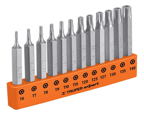 Juego De 12 Puntas Torx Con Seguro Largo 2'' Truper 101675