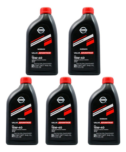 Kit 5l Aceite Nissan 15w40 Frontier 2008
