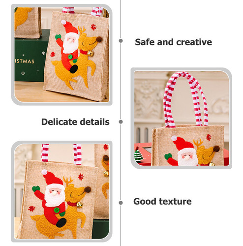 Bolsa De Navidad Con Asas Bolsa De Navidad Reutilizable De T