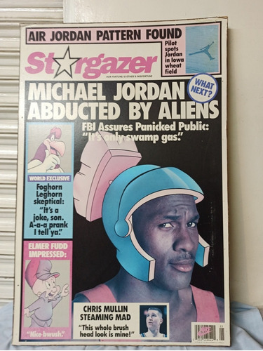 Antiguo Póster De Nike Michael Jordan Abducted By Aliens