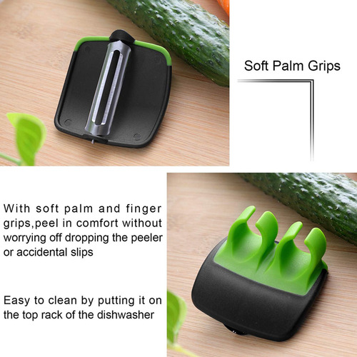 Descascador Finger Grip Peeler, Abóbora, Cenoura, Batata, 8