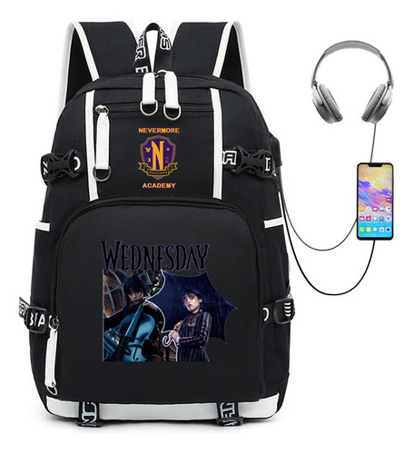 New Wednesday Addams Schoolbag Adams Wednesday Elementa De 2