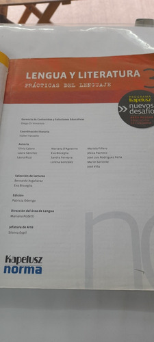 Lengua Literatura 3 Nuevos DesafĂos Kapelusz - Cd 940 2 (Usado)