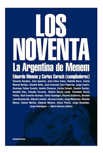 Libro Noventa La Argentina De Menem (coleccion Ensayo) De Me