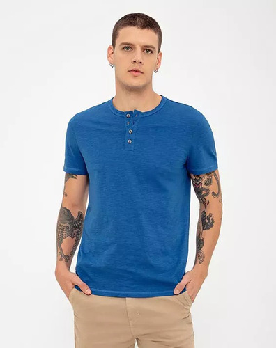 Camiseta Henley Gef