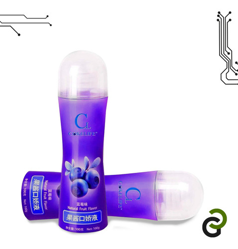Lubricante Gel Intimo Greenclef De Sabores Comestibles A Base De Agua 100 Ml Sabor Y Aroma A Frutas Arándano