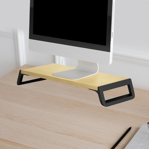 Grande Suporte De Mesa Fácil De Instalar Madeira E Preto