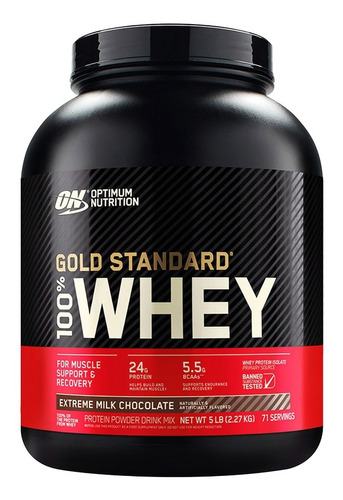 Gold Standard 100% Whey 5 Lbs On Proteina Isolado Gluten Free