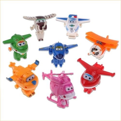 8pçs 5cm Super Wings Avulsas Avião Pronta Entrega