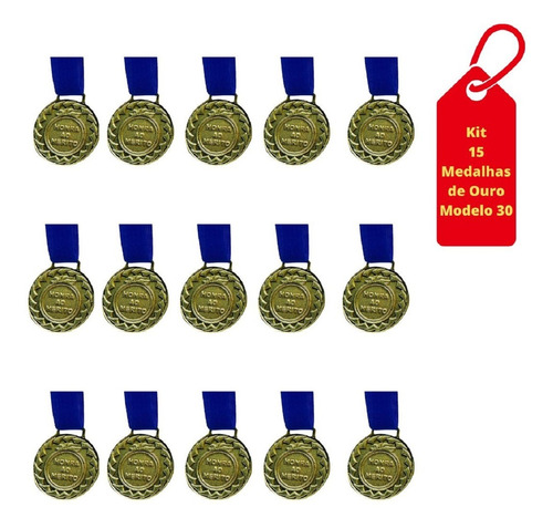 Kit Com 15 Medalhas De Ouro M30 Crespar Honra Ao Mérito