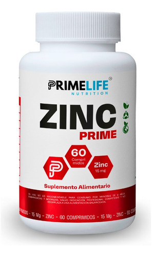 Zinc Prime Life Nutrition 60 Comprimidos