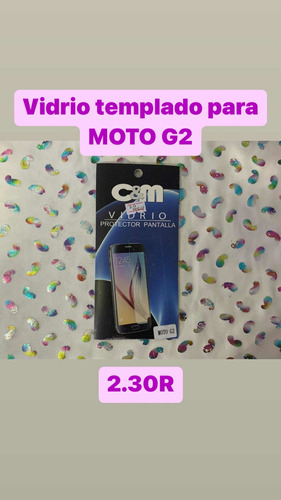 2.30 Protector De Pantalla Para Moto G2 Vidrio Templado