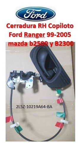 Cerradura Rh Ford Ranger 99-2005 Y Mazda B2500 Y B2300 