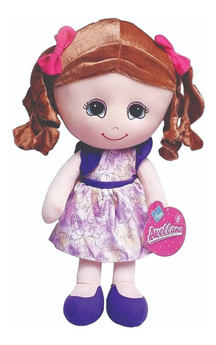 Muñeca De Tela Trapo Avellana 50 Cm El Duende Azul 6456