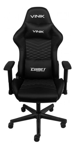 Cadeira Gamer Vinik Comet Preto Suporta Até 120kg Reclinável Material do estofamento Couro sintético