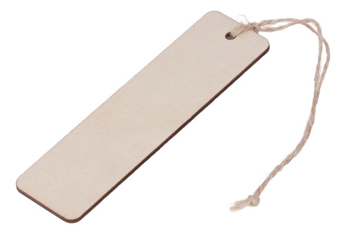 50 Marcapáginas Rectangulares De Madera En Blanco, 4,7 X 1,3