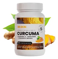 Comprar Dr Skin Cúrcuma Vitamina C Jengibre y Pimienta Negra 60 Capsulas Comprimidos Sin Sabor Fortalecé tus Defensas y Aumentá tu Energía