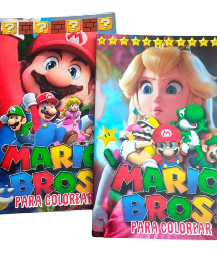 Libros Para Colorear Mario Bross Peach Volumen 1 Y 2