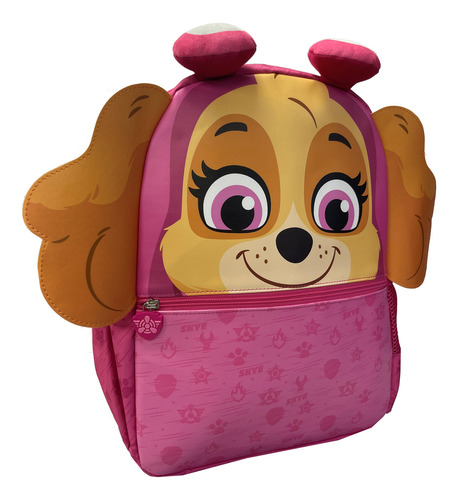 Mochila Paw Patrol Skye Con Capucha 3d Para Niñas