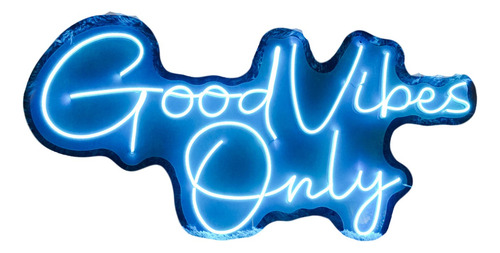 Letrero Neón Good Vibes Only Decoración